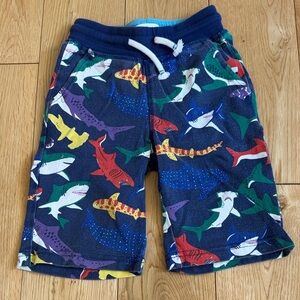Mini Boden Multicolor Shark Print Kids Shorts
